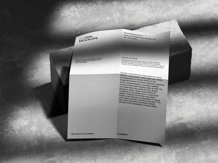 Oisin, Photorealistic Paper Mockup and Concrete Elements, EU, 12