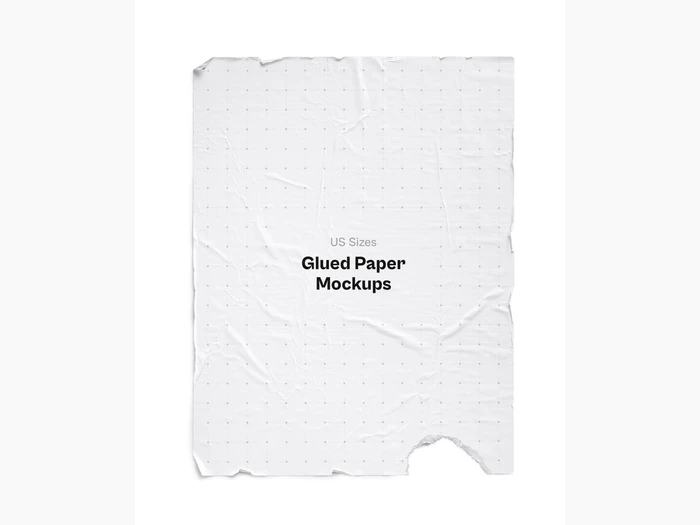 Glued Paper Mockup, US Glossy, 07