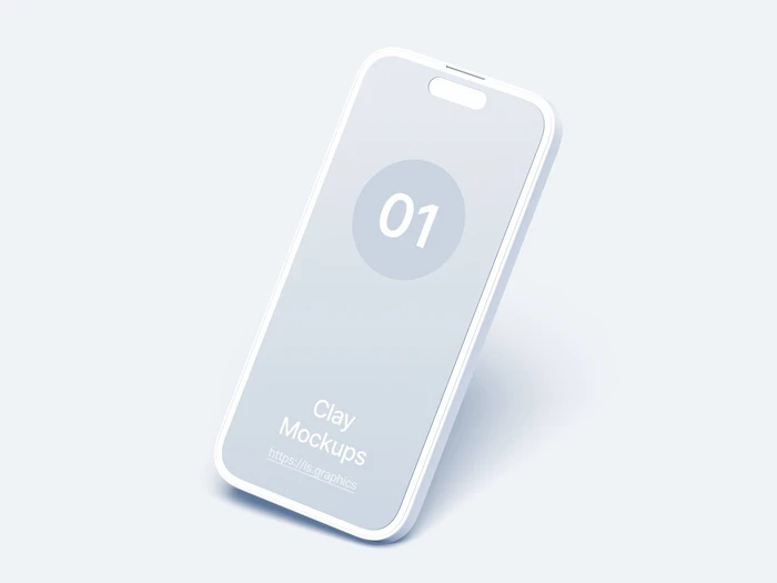 iPhone 14 Pro Clay Mockups, 06