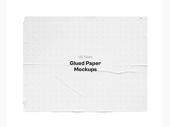 Glued Paper Mockup, US, 09