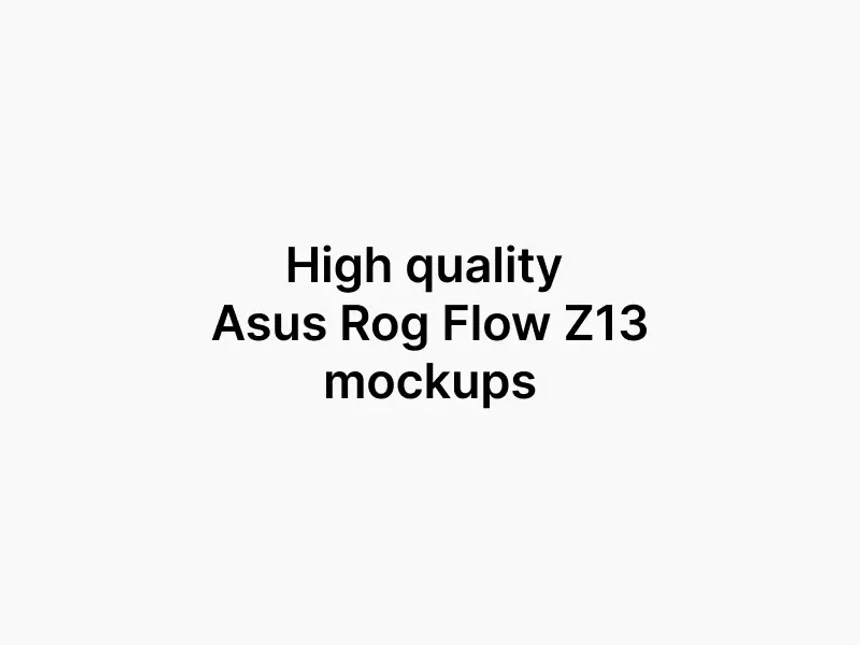 Asus Rog Flow Z13 Mockups 2