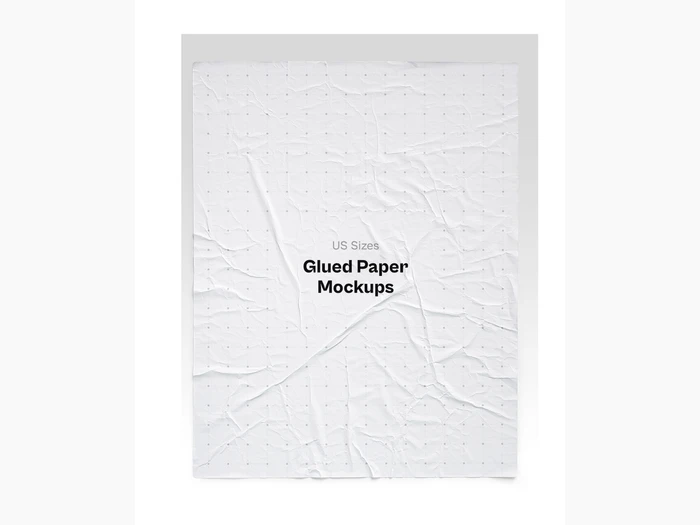 Glued Paper Mockup, US Glossy, 04