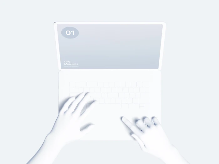 Hands Clay Mockups, 05