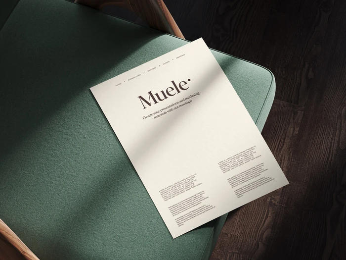 Muele, Realistic Paper Mockup, EU, Scene 01