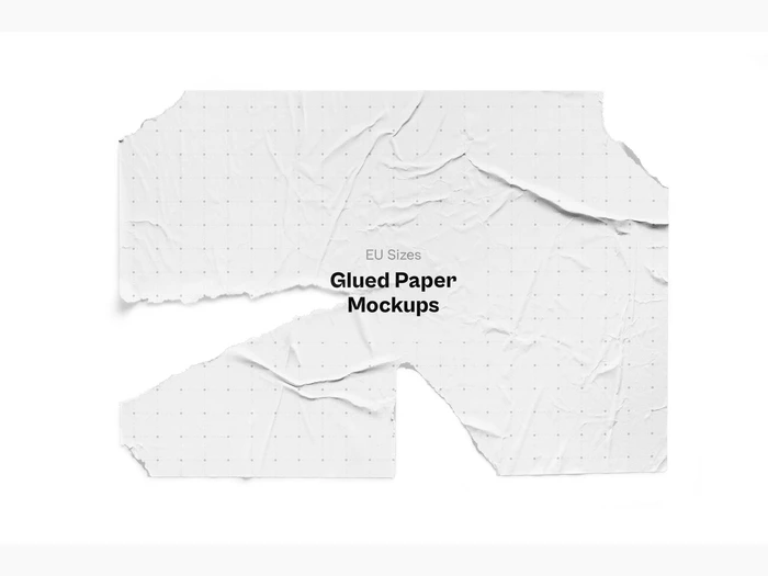 Glued Paper Mockup, EU, 14