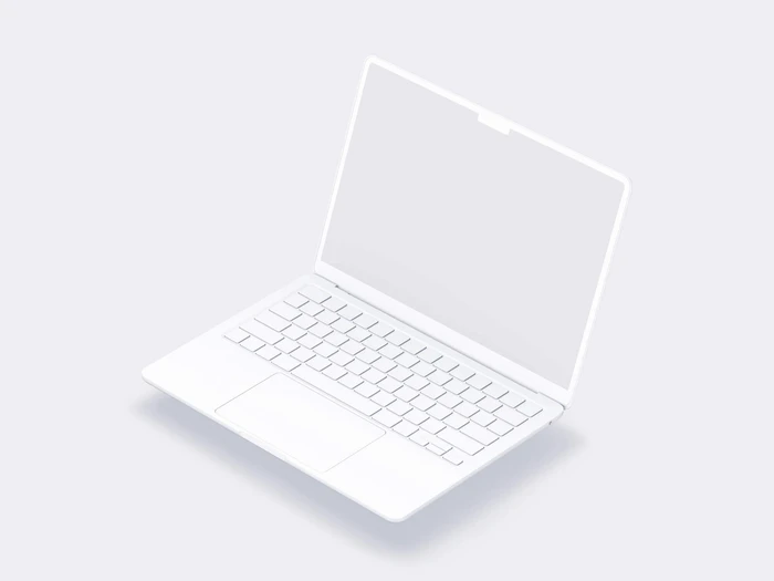 MacBook Air (M2) Clay Mockups, 16