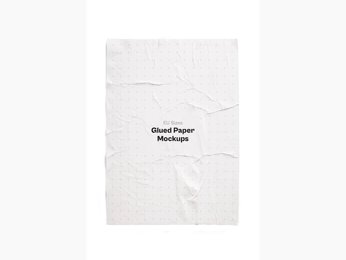 Glued Paper Mockup, EU Textured, 07