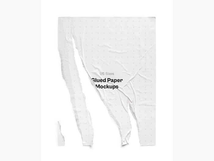 Glued Paper Mockup, US Glossy, 12