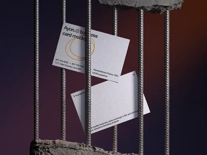 Ayon, Business Card Mockups, EU, 06