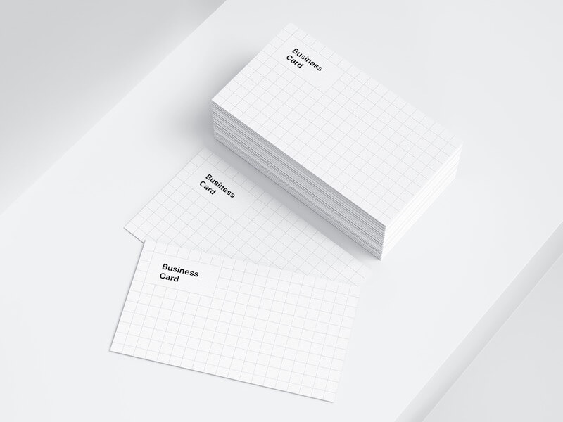 Business Card Mockups, US-Angled, 09