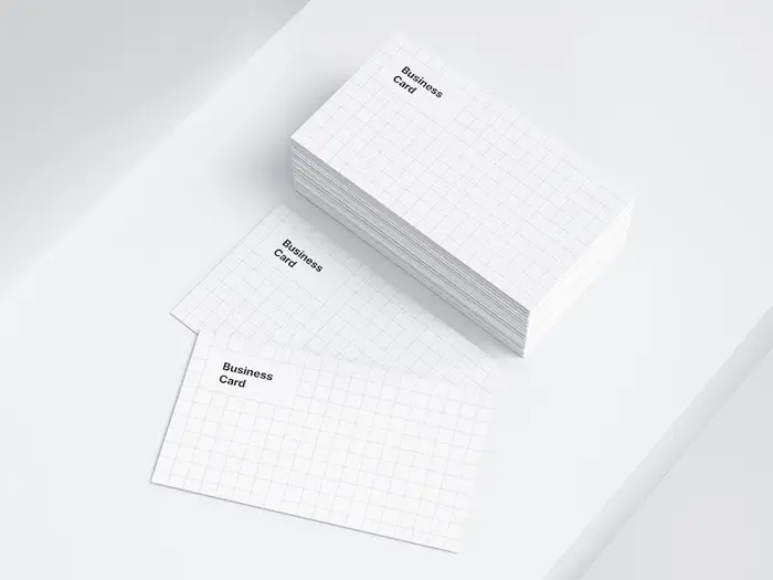 Business Card Mockups, US-Angled, 09