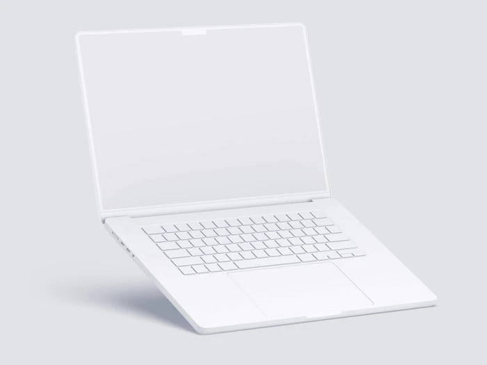 MacBook Pro 16 inch Clay Mockups, 07