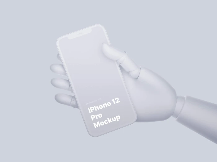 Wooden Hands iPhone 12 Pro Clay Mockups, 11