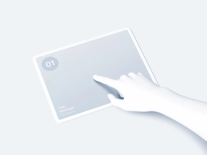 Hands Clay Mockups, 07