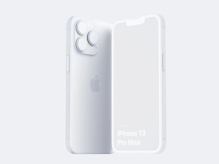 iPhone 13 Pro Clay Mockups: 10
