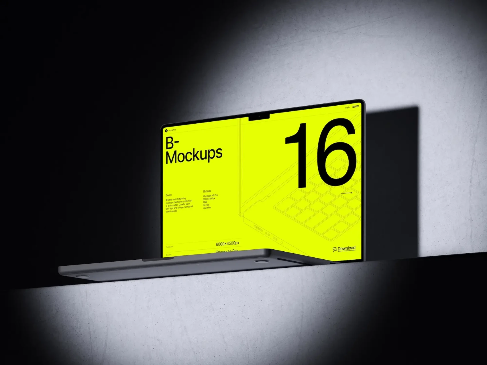 B-Mockups: MacBook 16 Pro 14