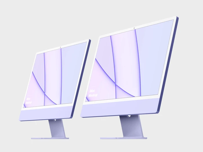 iMac 24-inch Mockups, 11