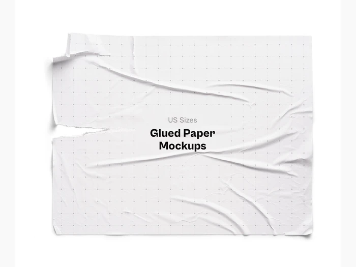Glued Paper Mockup, US Glossy, 22