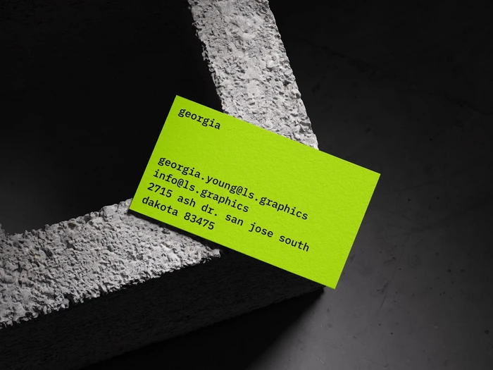 Luiro, Business Card Mockup and Concrete Textures, US 01