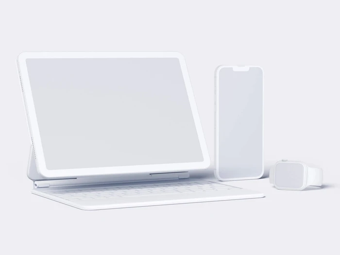 Apple Mockups Bundle, Clay, 01