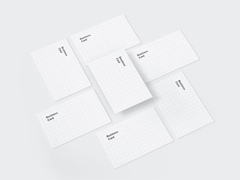 Business Card Mockups, EU-Angled, 15