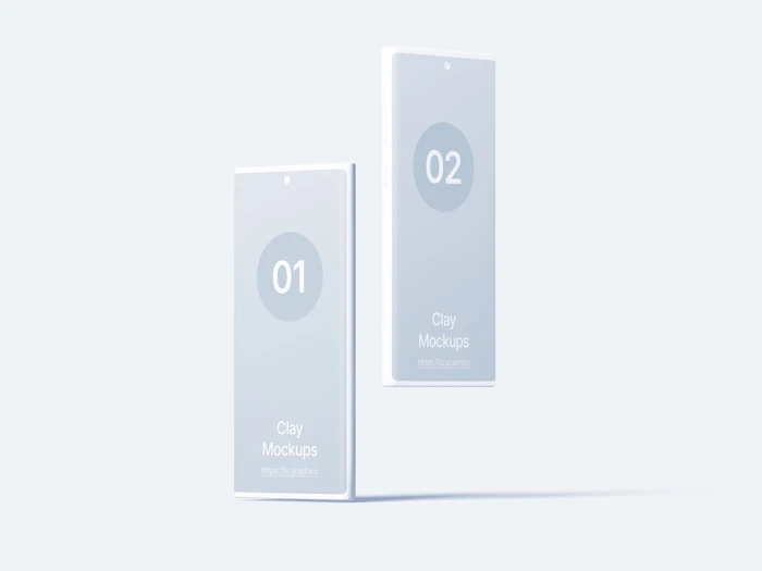 Android Note Clay Mockups, 03