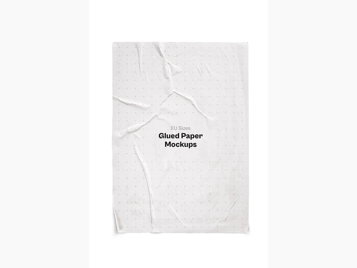 Glued Paper Mockup, EU Textured, 01