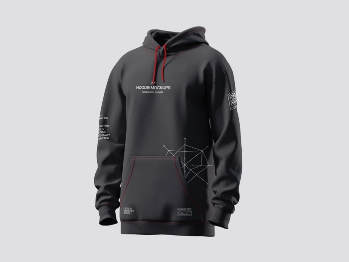 Hoodie front view mockup, 03