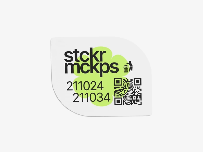 Glossy Sticker Mockup, Scene 46