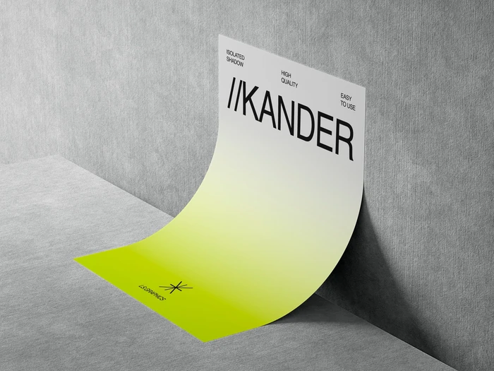 Kander, Elegant A4 Paper Mockup, US 11