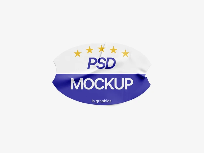 Glossy Sticker Mockup, Scene 57