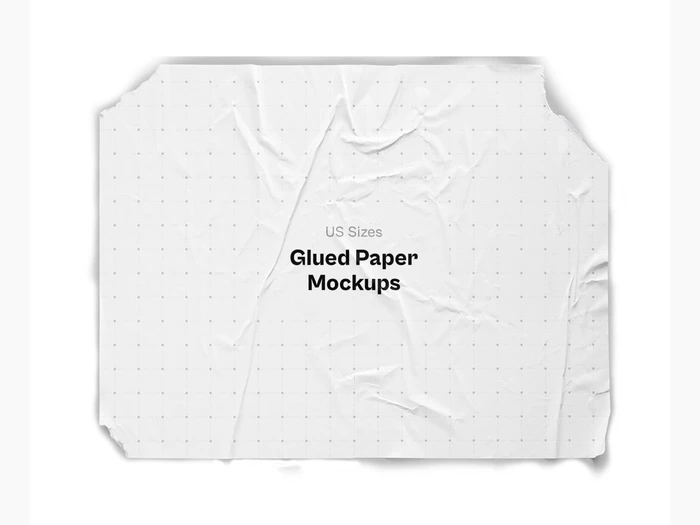 Glued Paper Mockup, US, 13