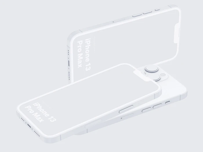 iPhone 13 Pro Clay Mockups: 13