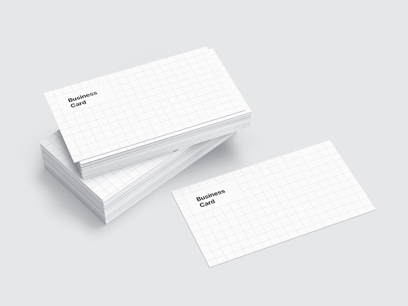 Business Card Mockups, US-Angled, 08