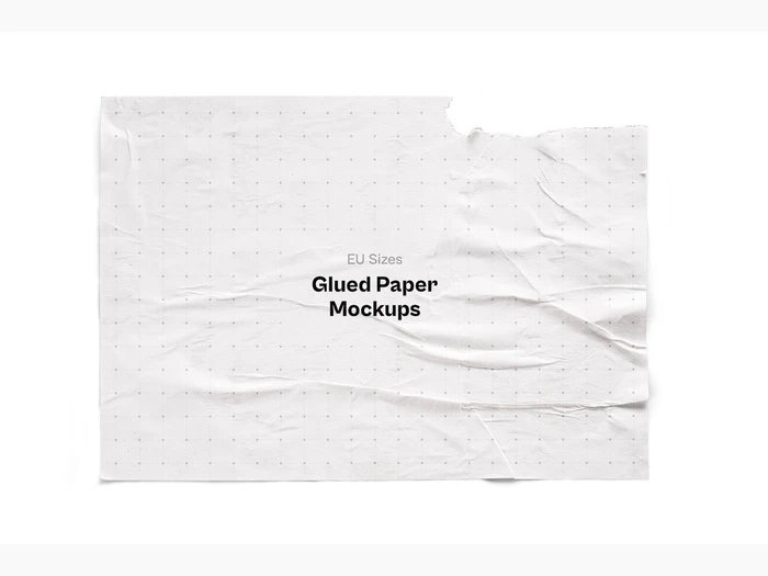 Glued Paper Mockup, EU Textured, 13