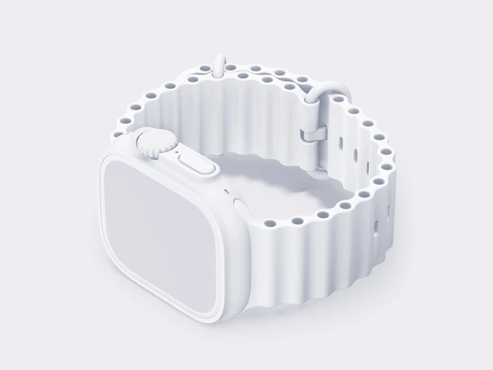 Watch Ultra Mockup, Clay 08