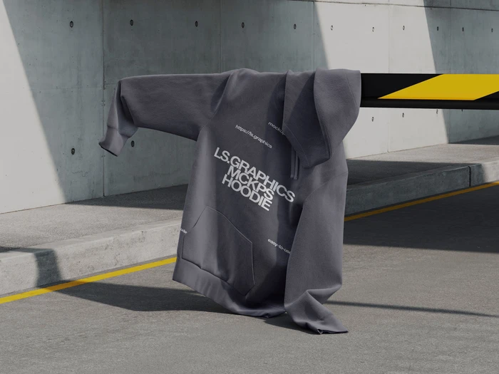 Modern Hoodie Template in Urban Setting