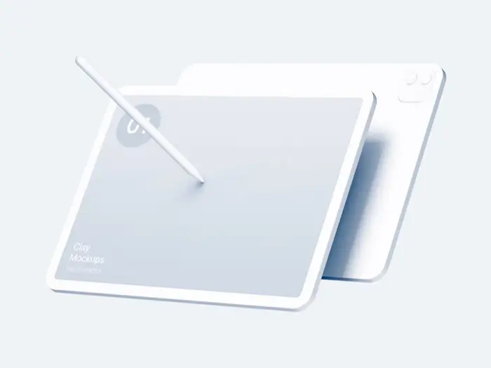 iPad Air Clay Mockups, 02