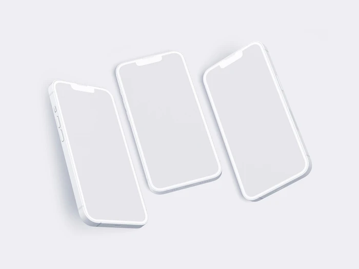 iPhone 14 Clay Mockup, 12