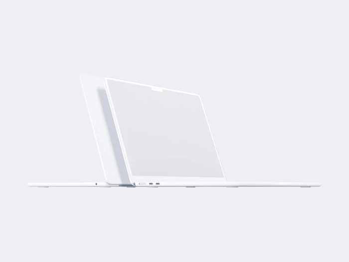 MacBook Air (M2) Clay Mockups, 13