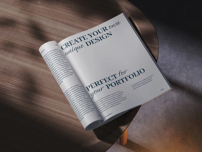 Ateur, Magazine Mockup, in Top View, US, 03