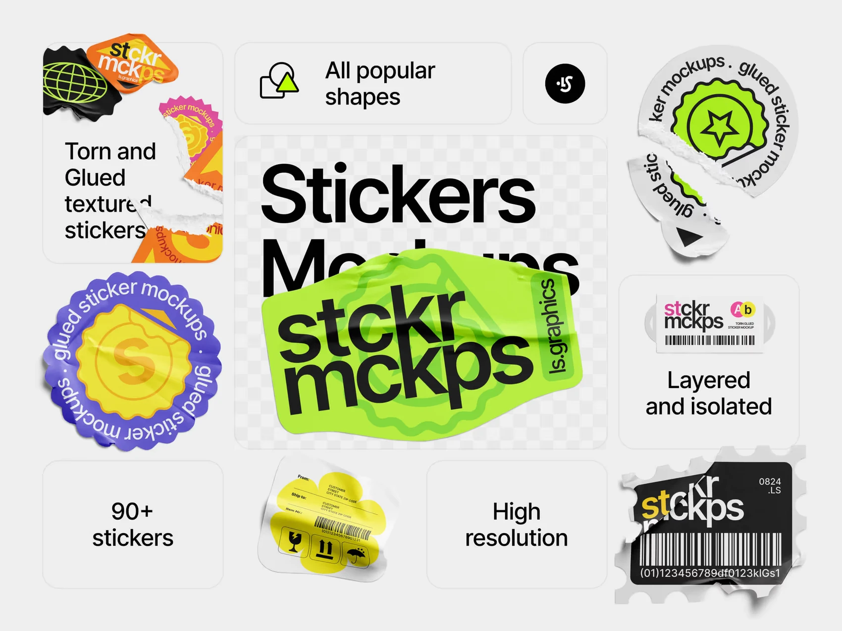 Torn Sticker Mockups 2