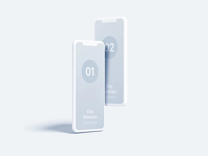 iPhone Clay Mockups, 03