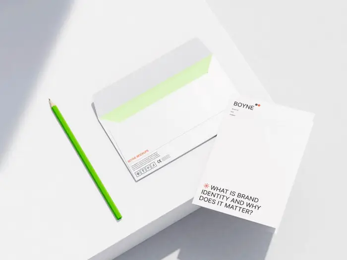 Boyne, Envelope Mockup and Folder Mockup, US, 04