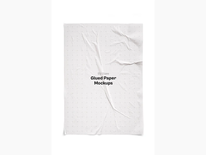 Glued Paper Mockup, EU Textured, 06