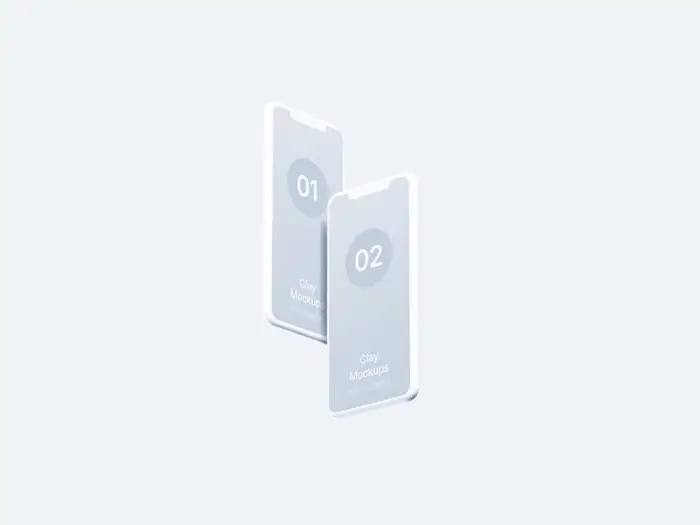 iPhone Clay Mockups, 07