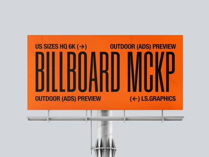 Billboard Mockup, Isolated, US Scene 01