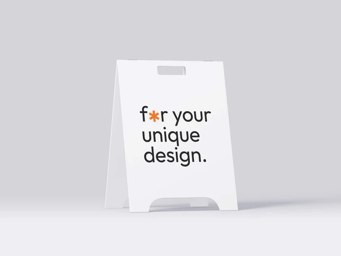 Outdoor A-Frame Sign Mockup , Isolated, 16