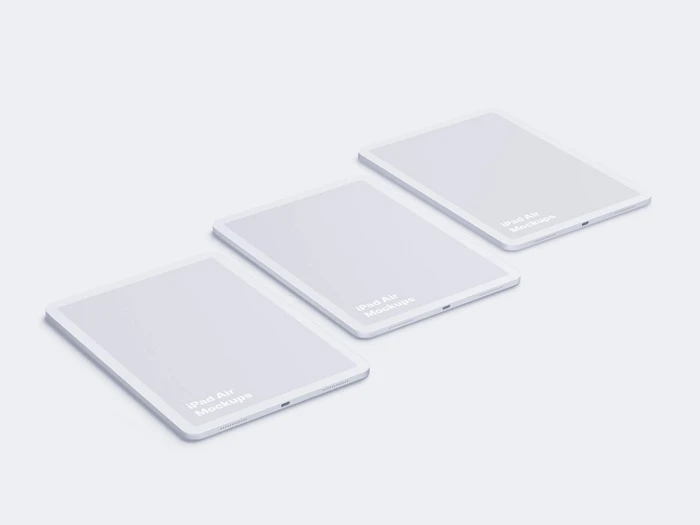 iPad Air (2020) Clay Mockups, 07