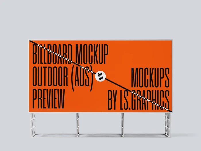 Billboard Mockup, Isolated, EU Scene 10